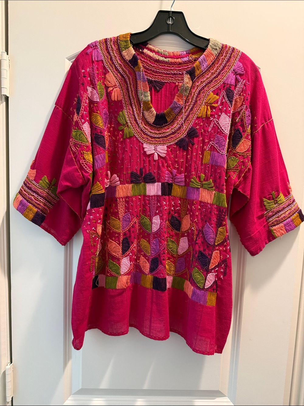 Hand-Embroidered Mexican Blouse